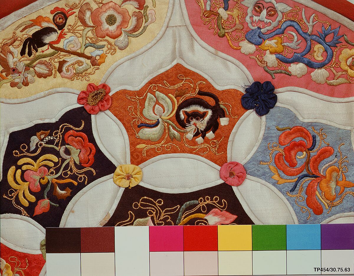 Mirror Case, Silk, metallic thread, China