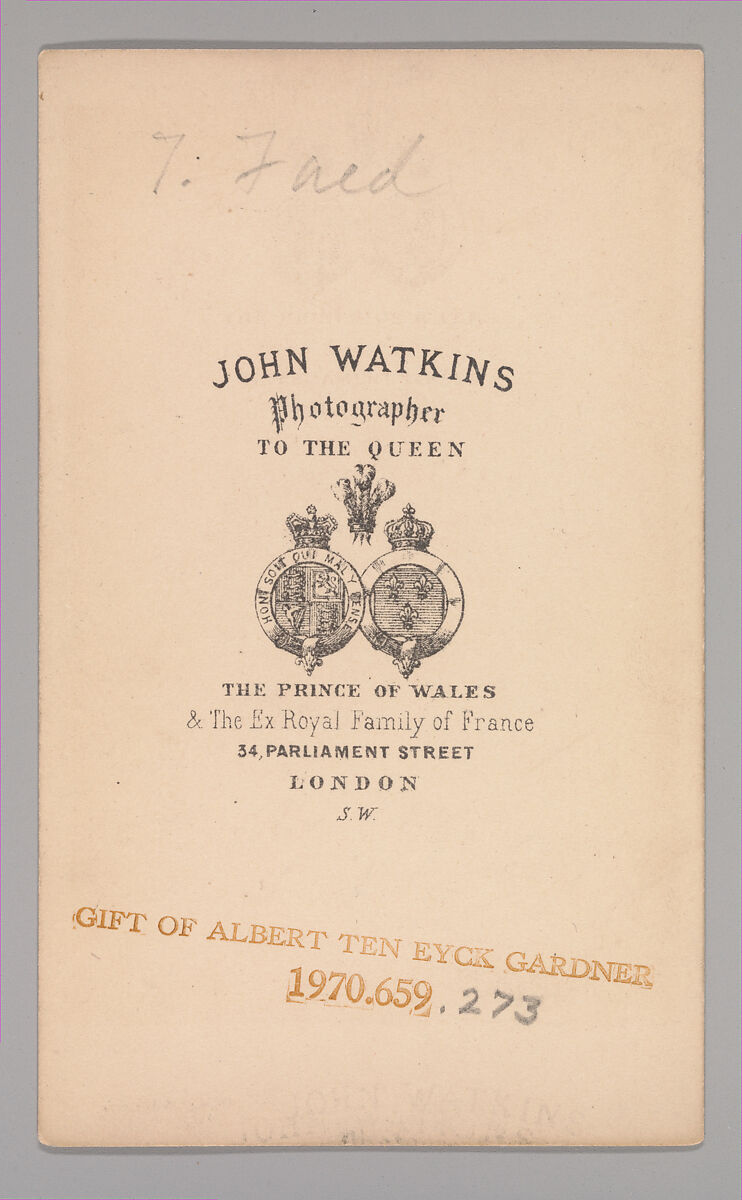 [Thomas Faed], John and Charles Watkins (British, active 1867–71), Albumen silver print