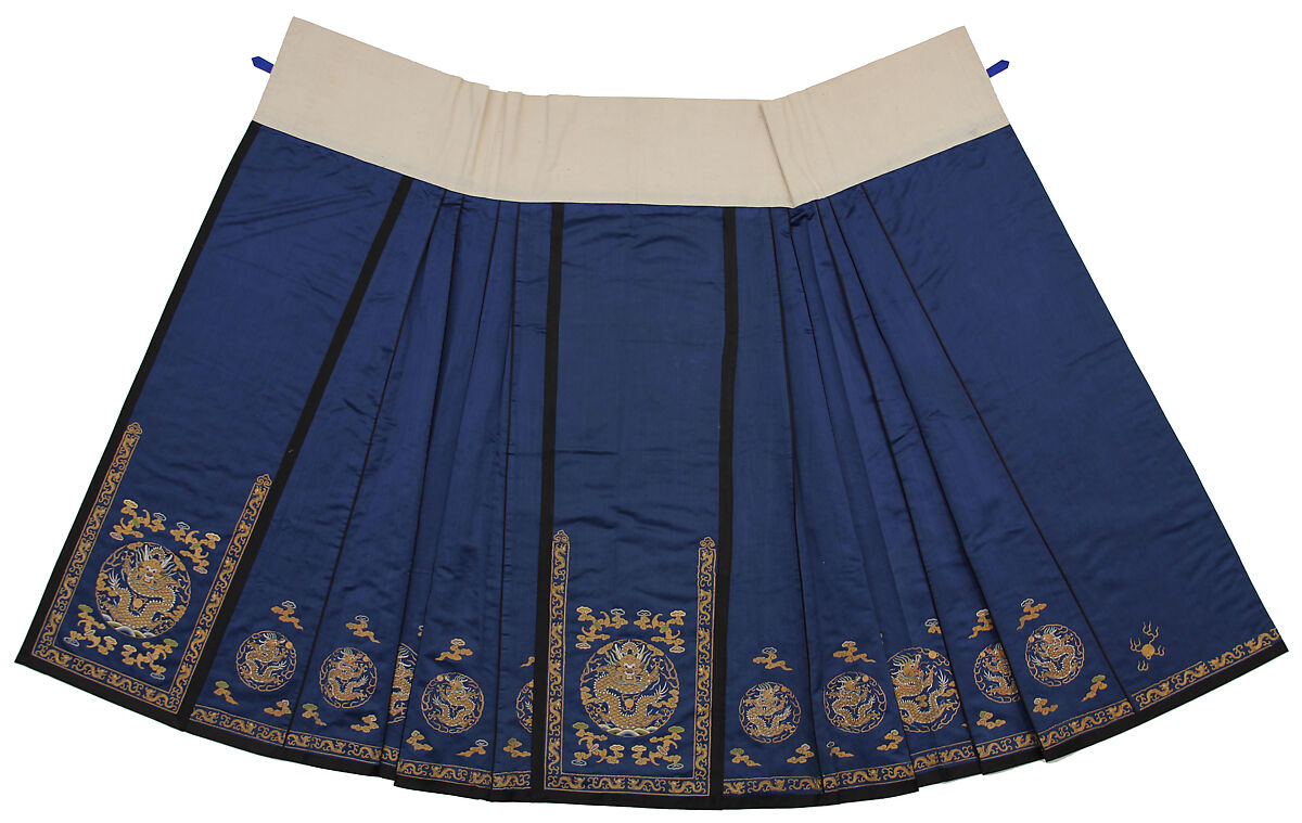 Skirt, Silk, metallic thread, China