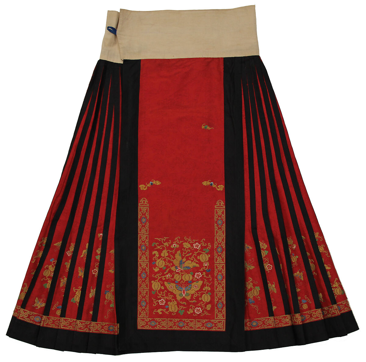 Skirt, Silk, metallic thread, China 