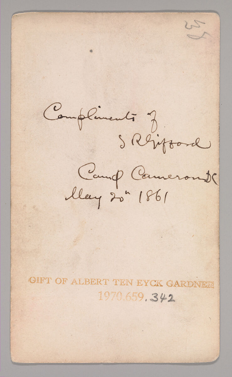 [Sanford Robinson Gifford], Unknown, Albumen silver print