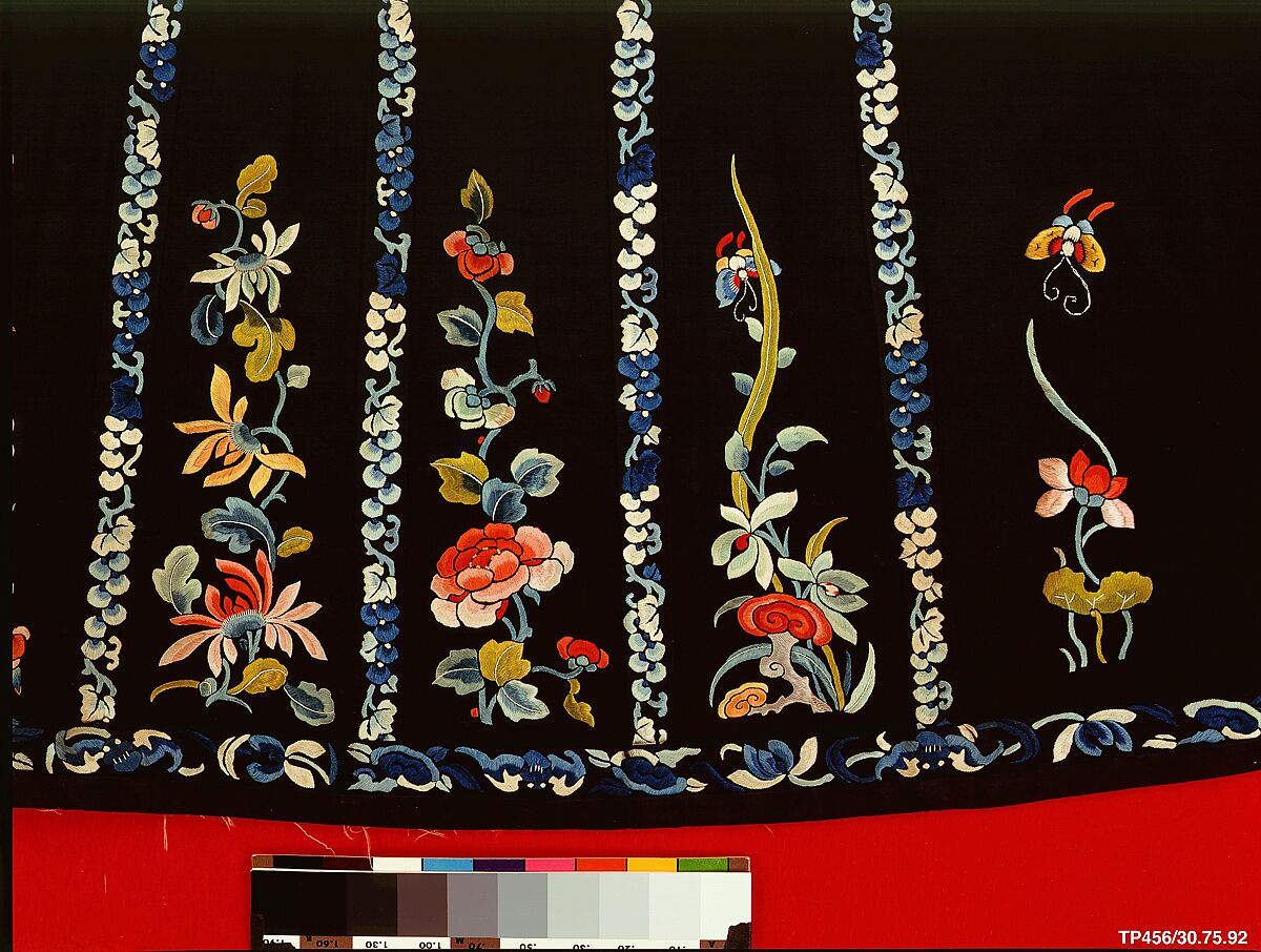 Skirt, Silk, metallic thread, China