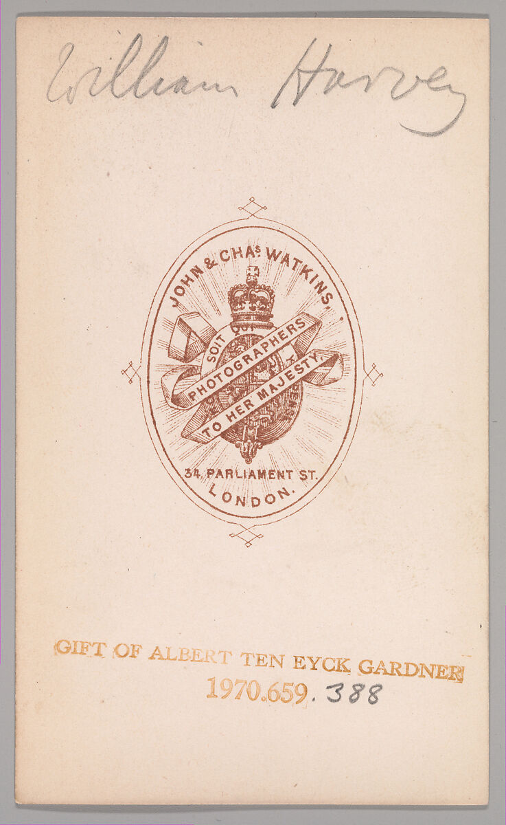 [William Harvey], John and Charles Watkins (British, active 1867–71), Albumen silver print