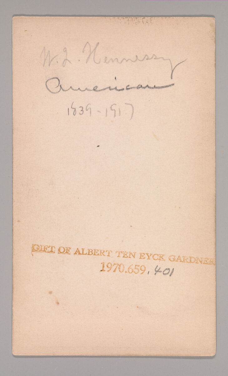 [William John Hennessy], Unknown, Albumen silver print