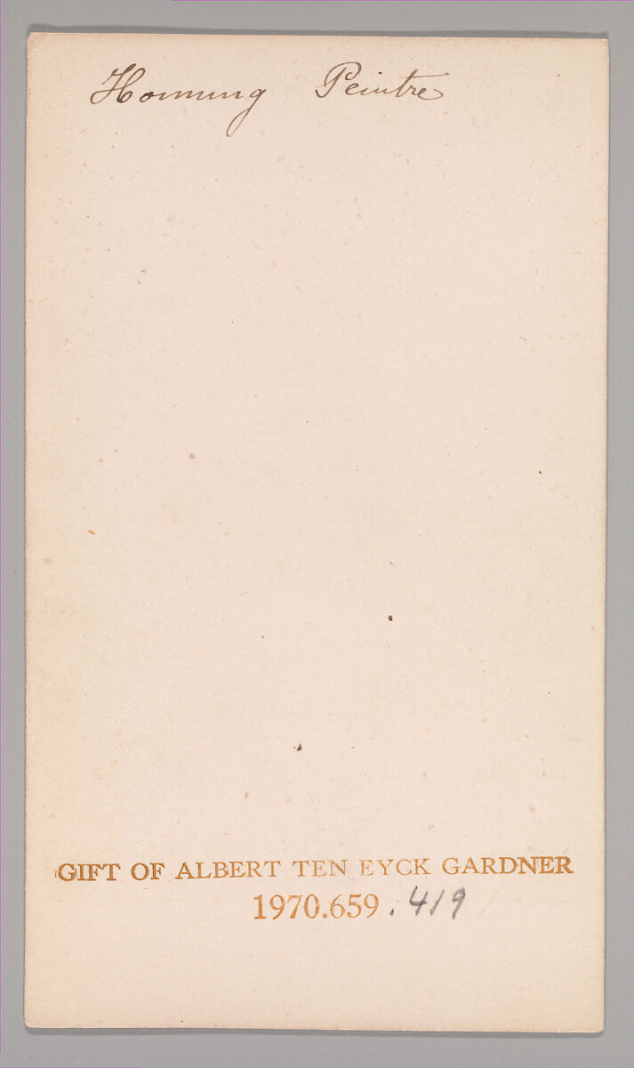 [Unknown Subject], Unknown, Albumen silver print