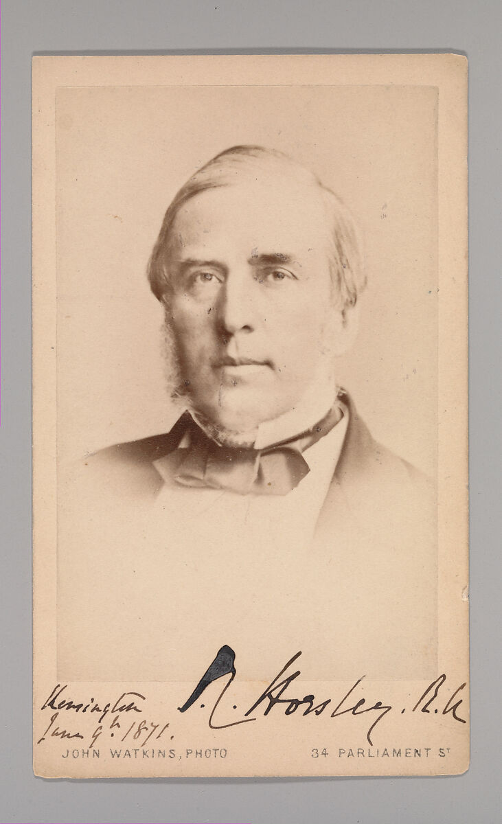 [John Callcott Horsley], John and Charles Watkins (British, active 1867–71), Albumen silver print 