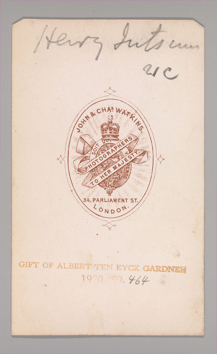 [HenryJutsum], John and Charles Watkins (British, active 1867–71), Albumen silver print