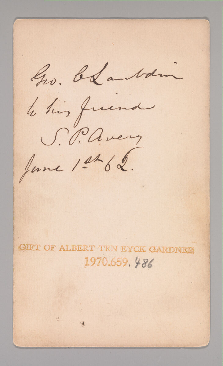 [Unknown Subject], Unknown, Albumen silver print