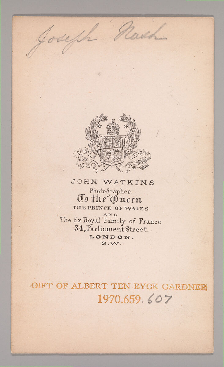 [Joseph Nash], John and Charles Watkins (British, active 1867–71), Albumen silver print
