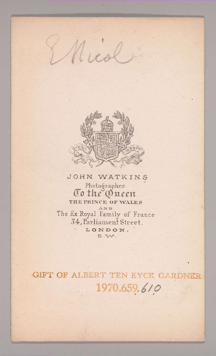 [Erskine Nicol], John and Charles Watkins (British, active 1867–71), Albumen silver print