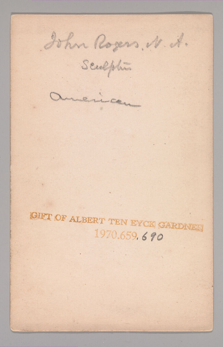 [John Rogers], Unknown, Albumen silver print