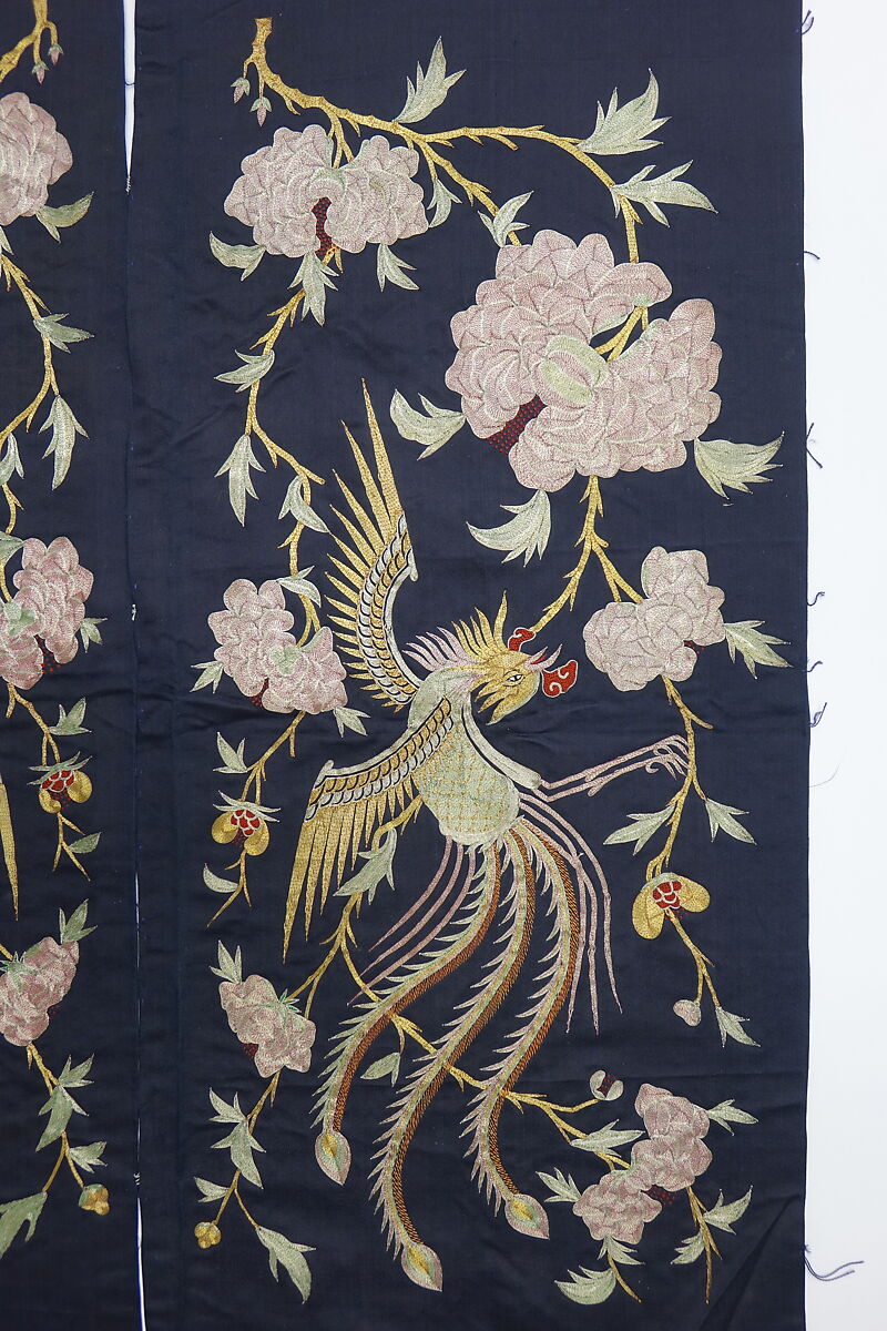 Sleeve Band, Silk, metallic thread;  on silk, China 