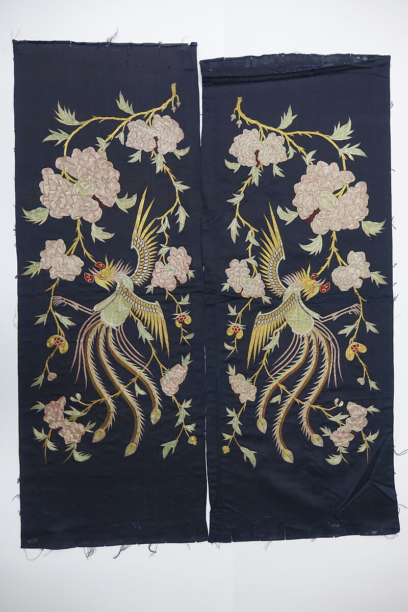 Sleeve Band, Silk, metallic thread;  on silk, China