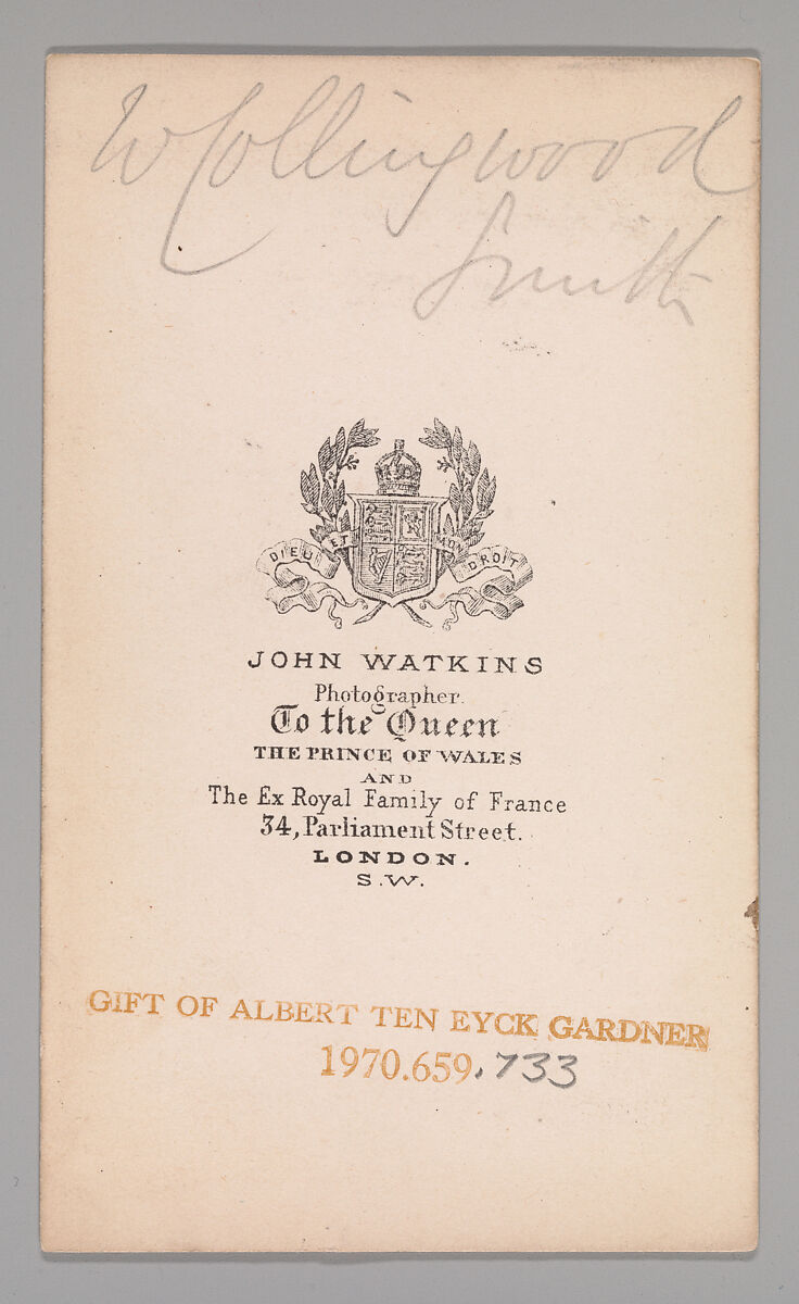 [Collingwood Smith], John and Charles Watkins (British, active 1867–71), Albumen silver print