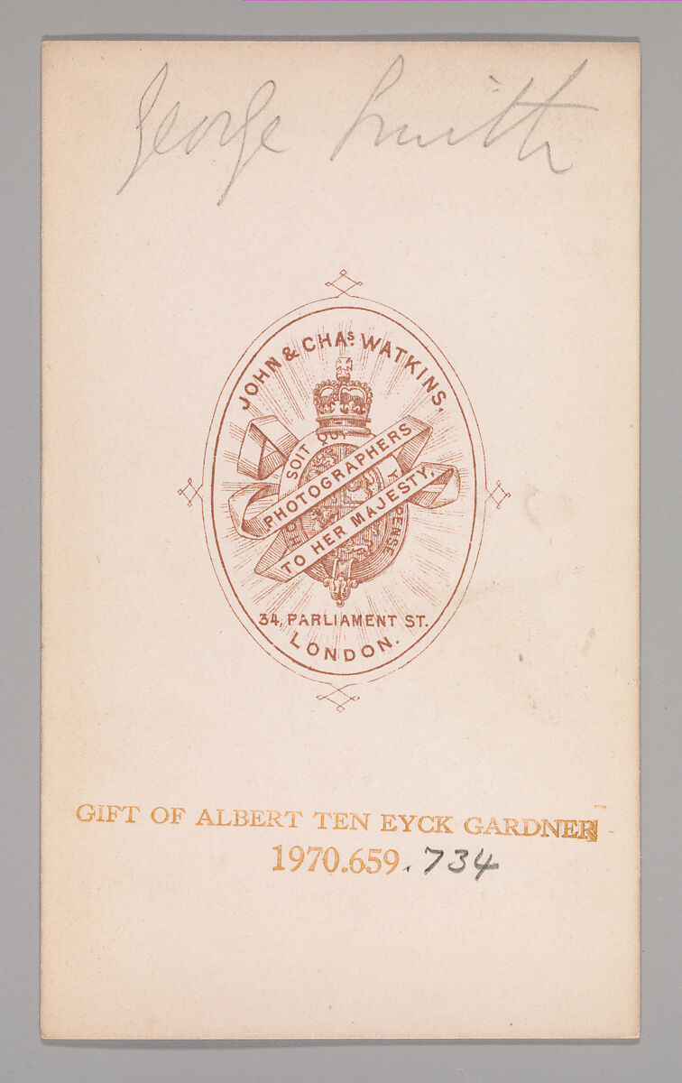 [George Smith], John and Charles Watkins (British, active 1867–71), Albumen silver print