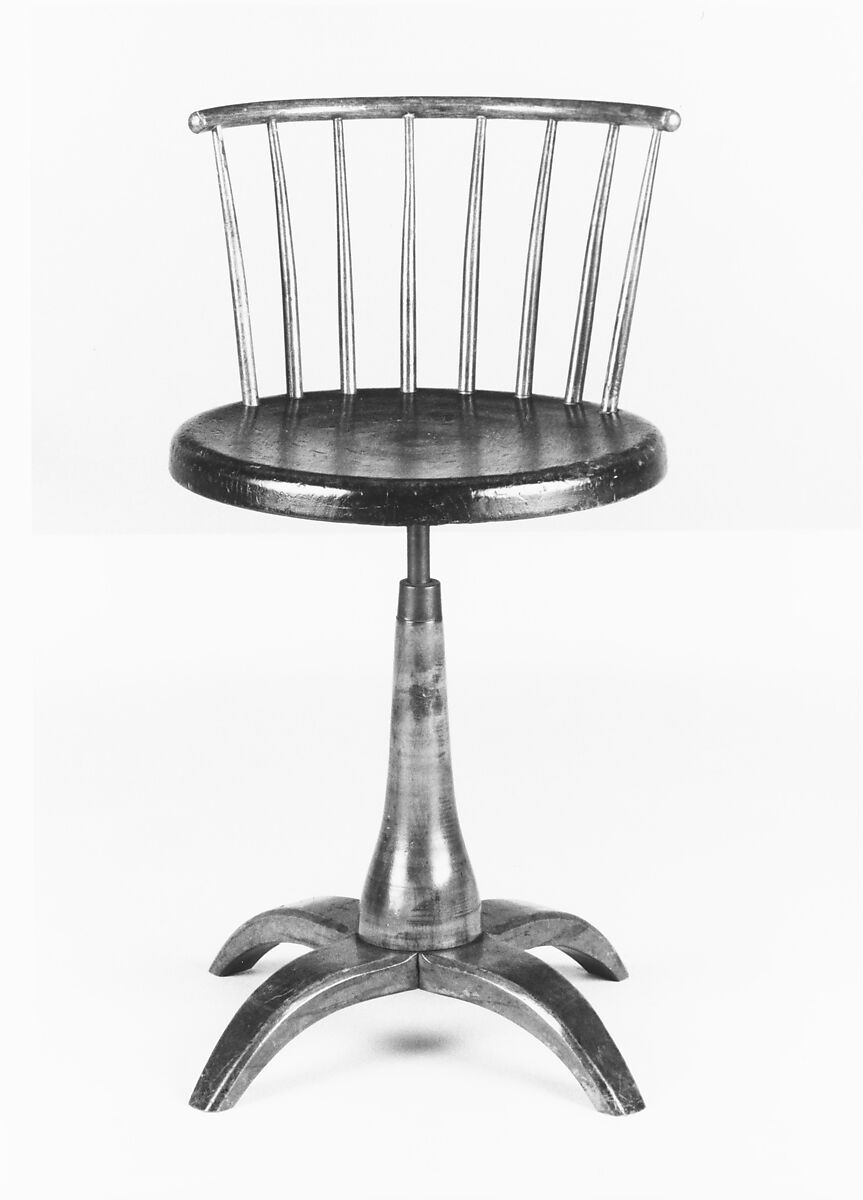 Revolving Chair, United Society of Believers in Christ’s Second Appearing (“Shakers”) (American, active ca. 1750–present), Maple, white oak, pine, birch, American, Shaker
