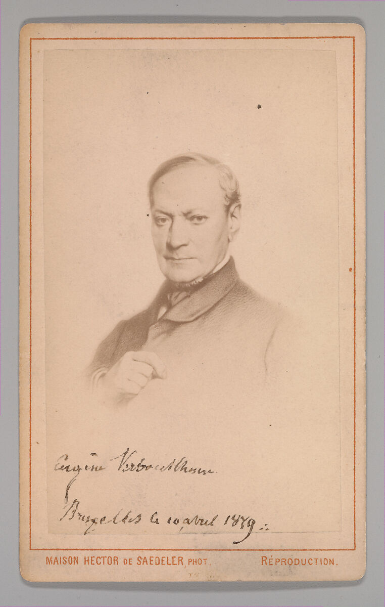 [Eugene Joseph Verboeckhoven], Hector de Saedeler (Belgian, active 1860s), Albumen silver print 