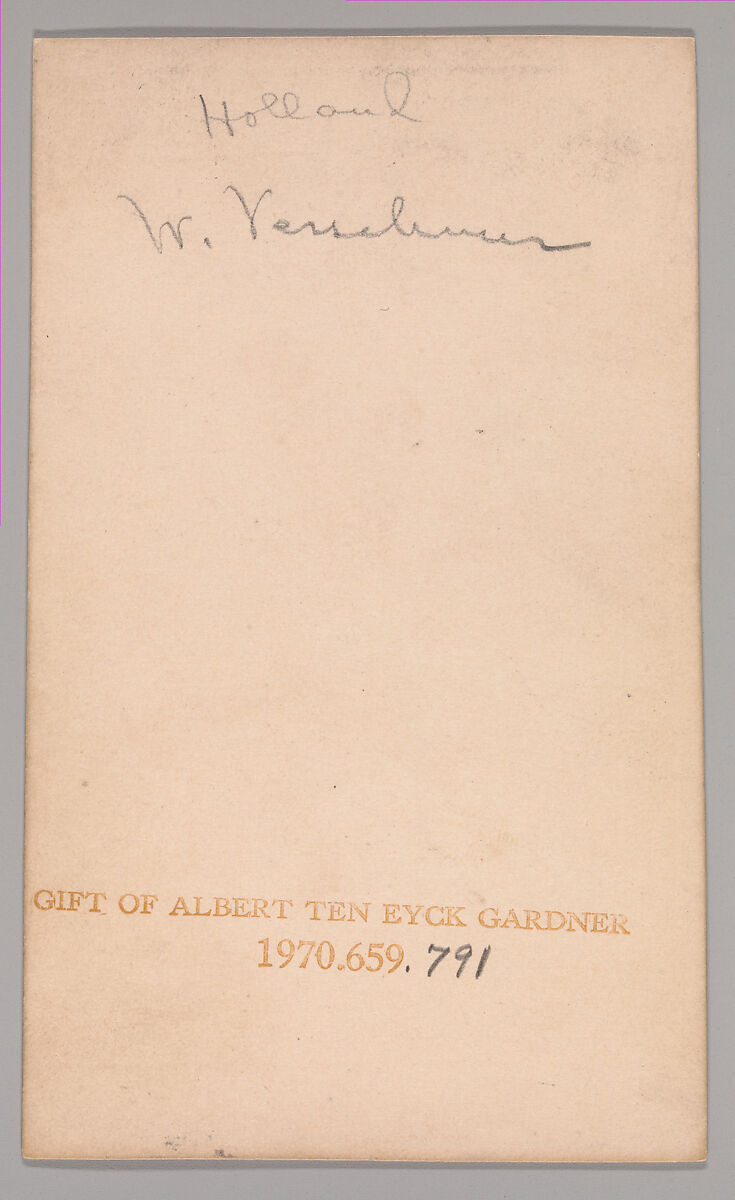 [Wouter Verschuur], Unknown, Albumen silver print