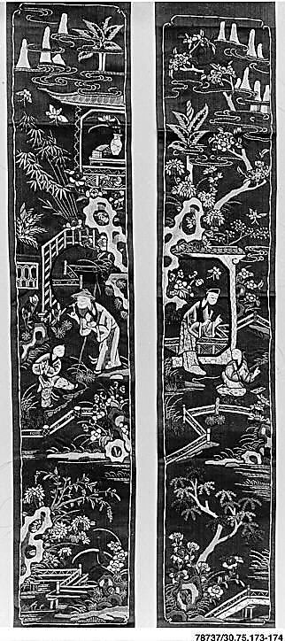 Sleeve Band, Silk;  on silk, China