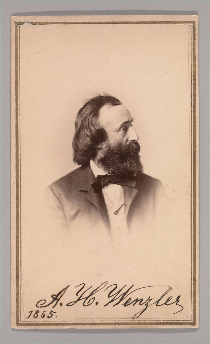 [A.H. Wenzler], Maurice Stadtfeld (American, active 1860s), Albumen silver print 