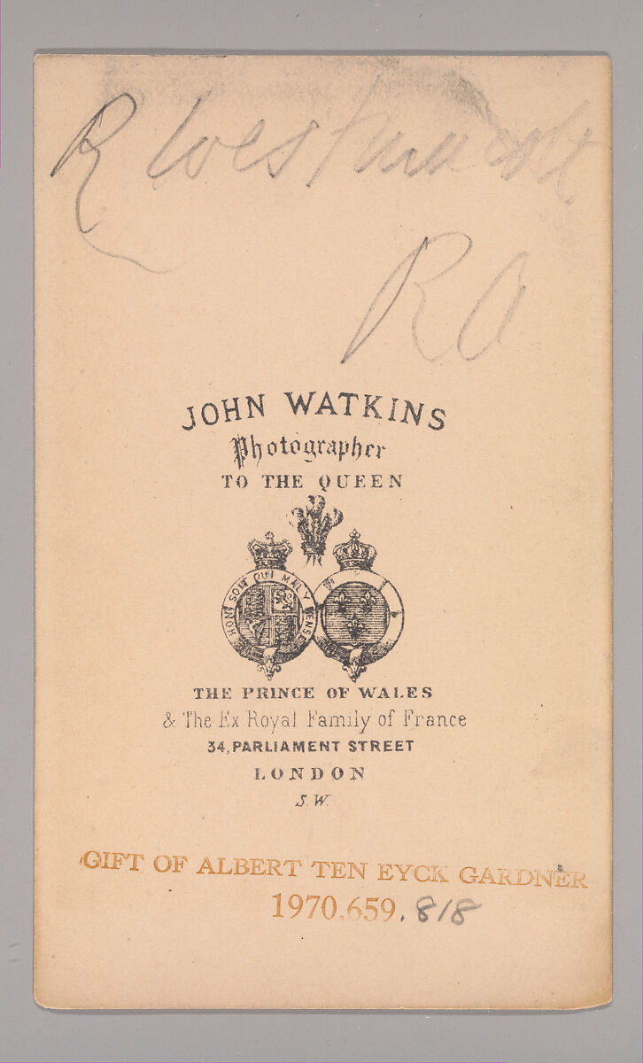 [Richard Westmacott], John and Charles Watkins (British, active 1867–71), Albumen silver print