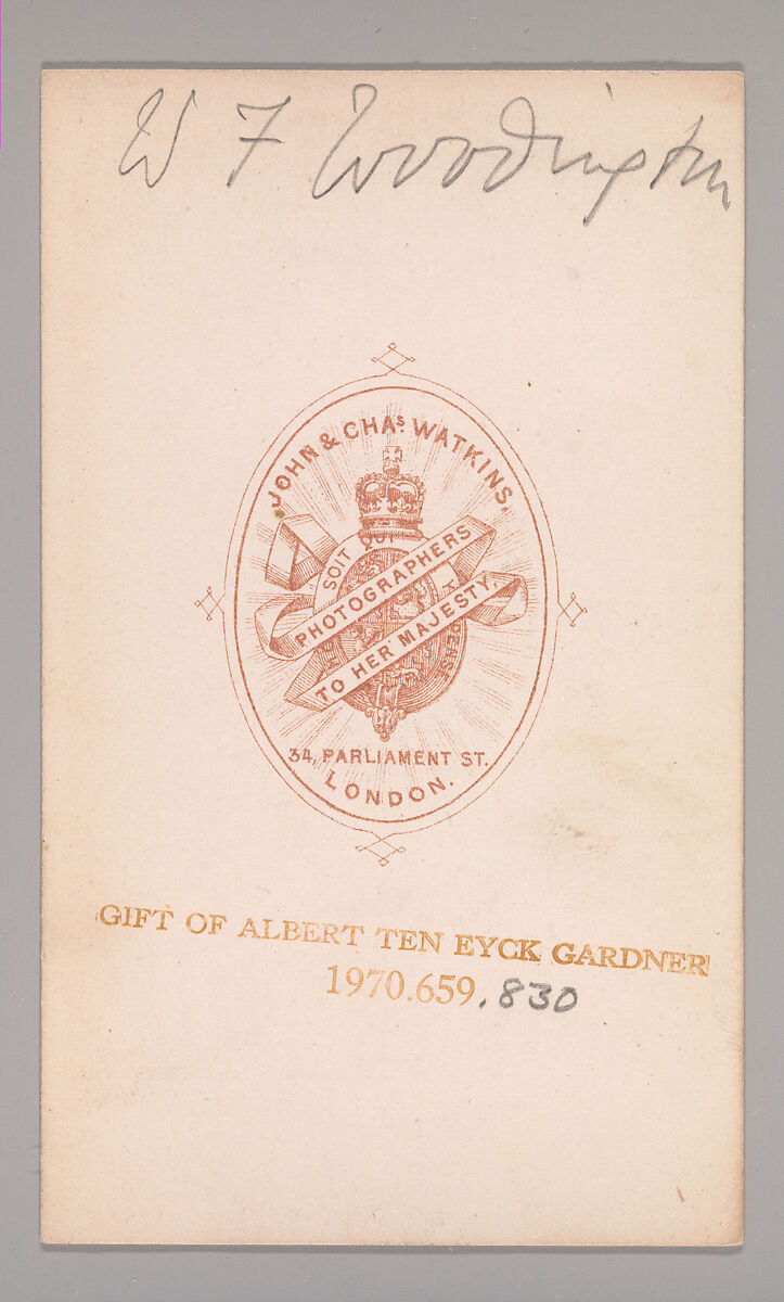 [W.F. Woodington], John and Charles Watkins (British, active 1867–71), Albumen silver print
