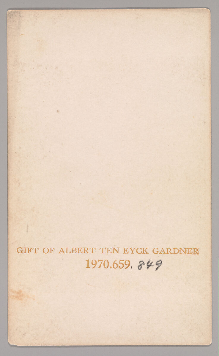 [Unknown Subject], Unknown, Albumen silver print