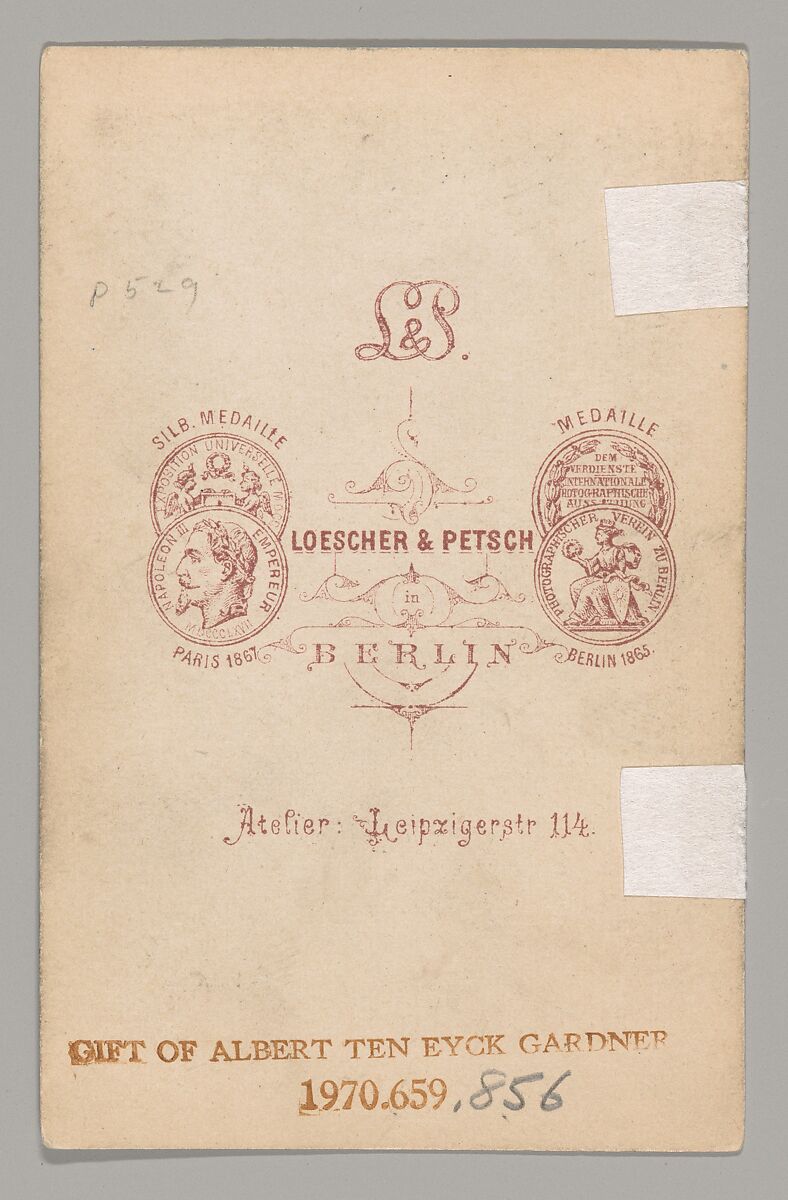 Carl Becker, Loescher &amp; Petsch (German, active ca. 1860–90), Albumen silver print