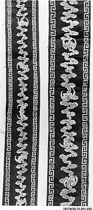 Trimming Bands, Silk, metallic thread, China 