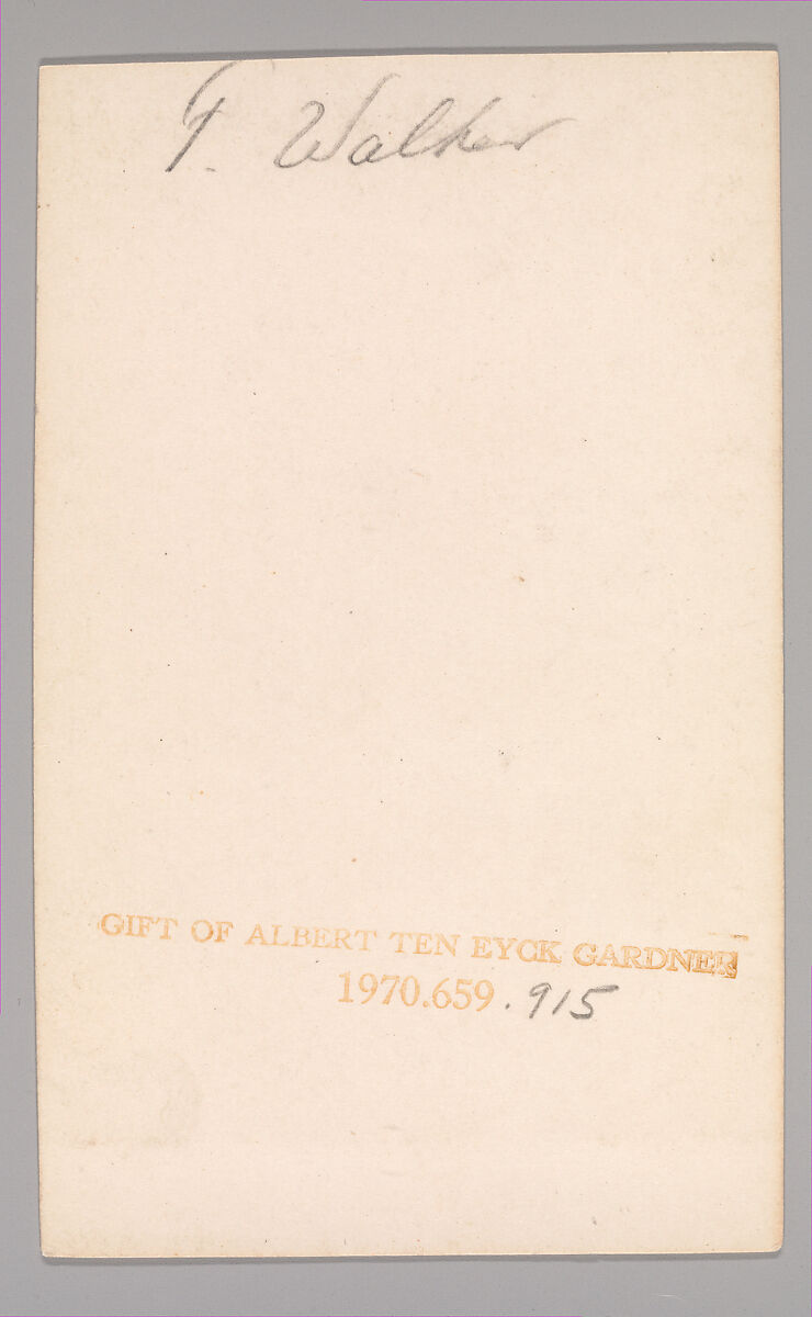 [? Walker], Unknown, Albumen silver print