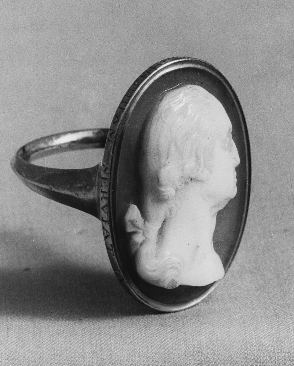 Cameo Ring, Carved by William Brown (British, 1748–1825), Onyx and gold, British 