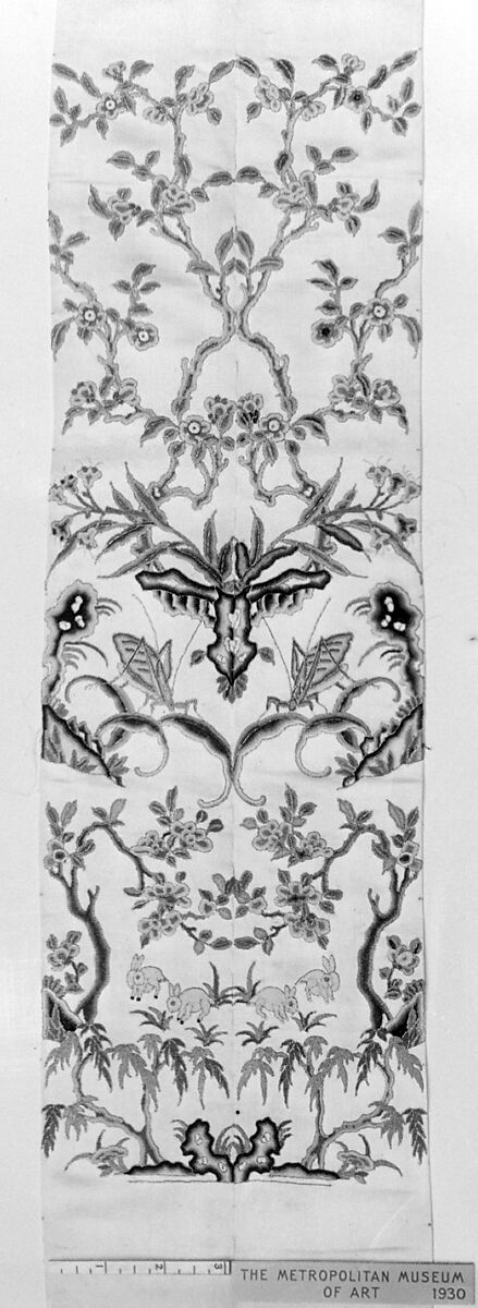 Sleeve Band, Silk, metallic thread;  on silk, China