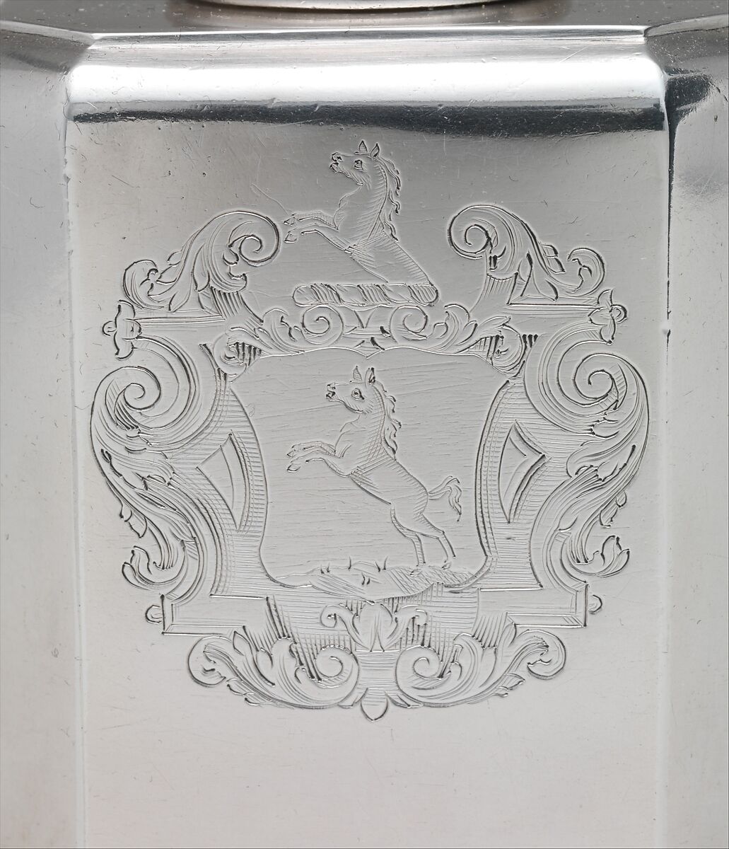 Tea Caddy, Simeon Soumaine (baptized 1685–ca. 1750), Silver