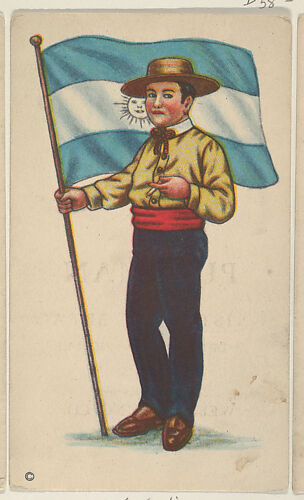 Argentina, bakery card from the Flags of Nations series (D58), issued by the Weber Baking Company