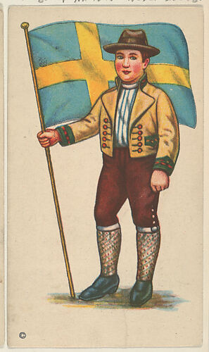 Sweden, bakery card from the Flags of Nations series (D58), issued by the Weber Baking Company