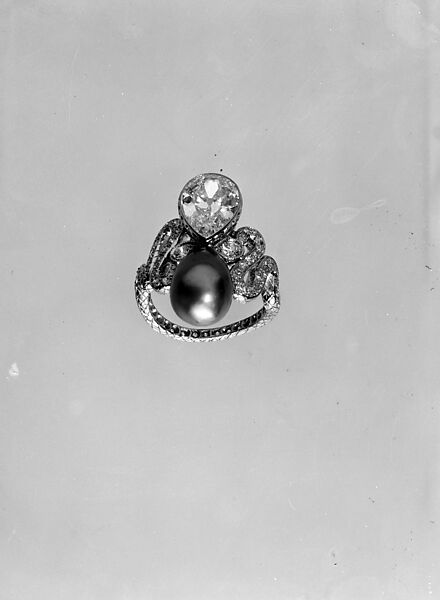 Ring, Probably Tiffany &amp; Co. (1837–present), Diamonds, pearl, platinum, American 