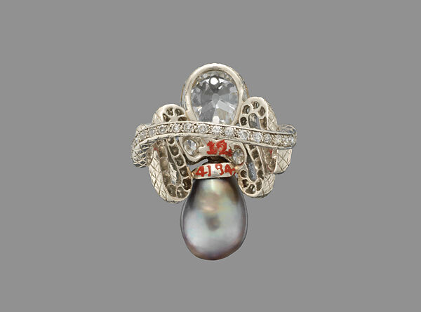 Ring, Probably Tiffany &amp; Co. (1837–present), Diamonds, pearl, platinum, American