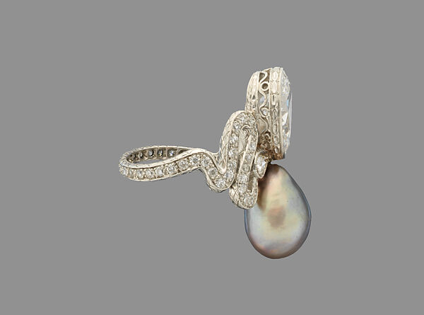Ring, Probably Tiffany &amp; Co. (1837–present), Diamonds, pearl, platinum, American