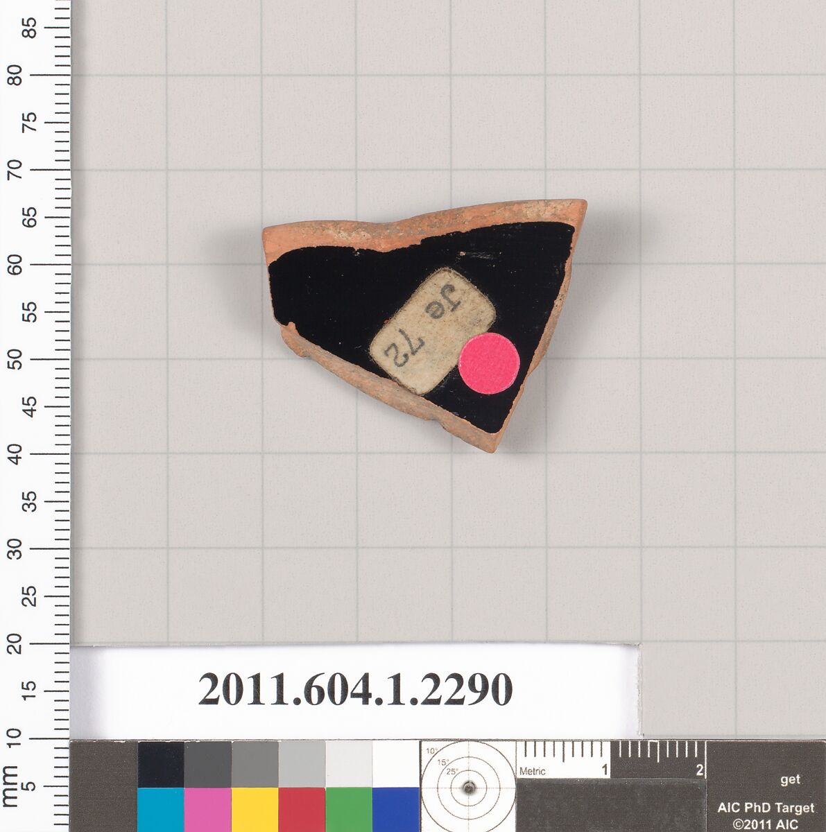 Terracotta fragment of a kylix (drinking cup), Terracotta, Greek, Attic
