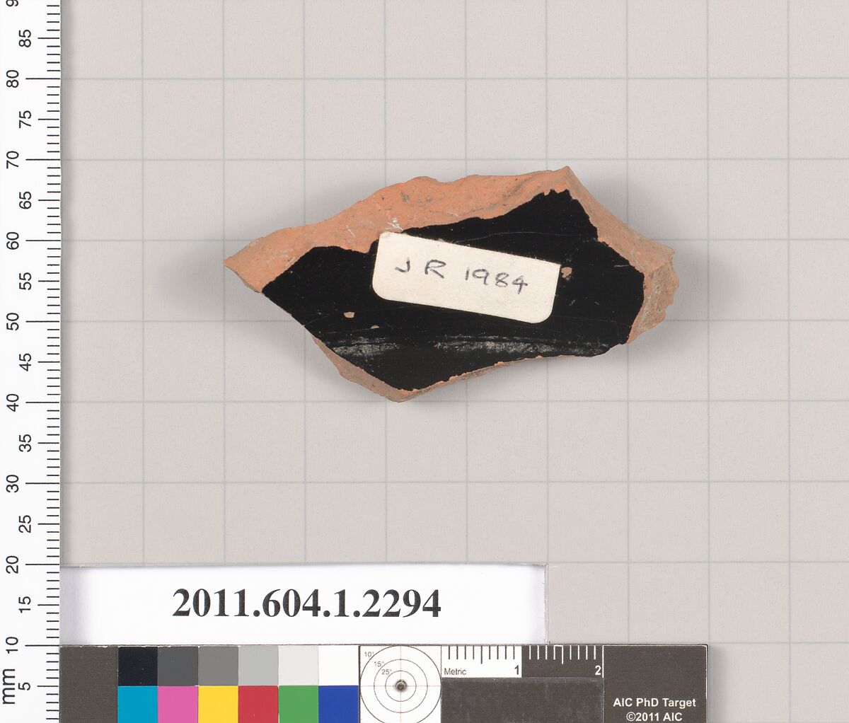 Terracotta fragment of a kylix (drinking cup), Terracotta, Greek, Attic