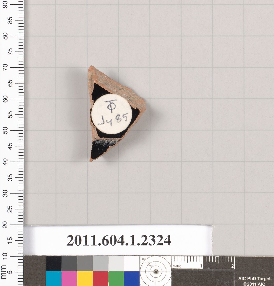 Terracotta fragment of a kylix (drinking cup), Terracotta, Greek, Attic