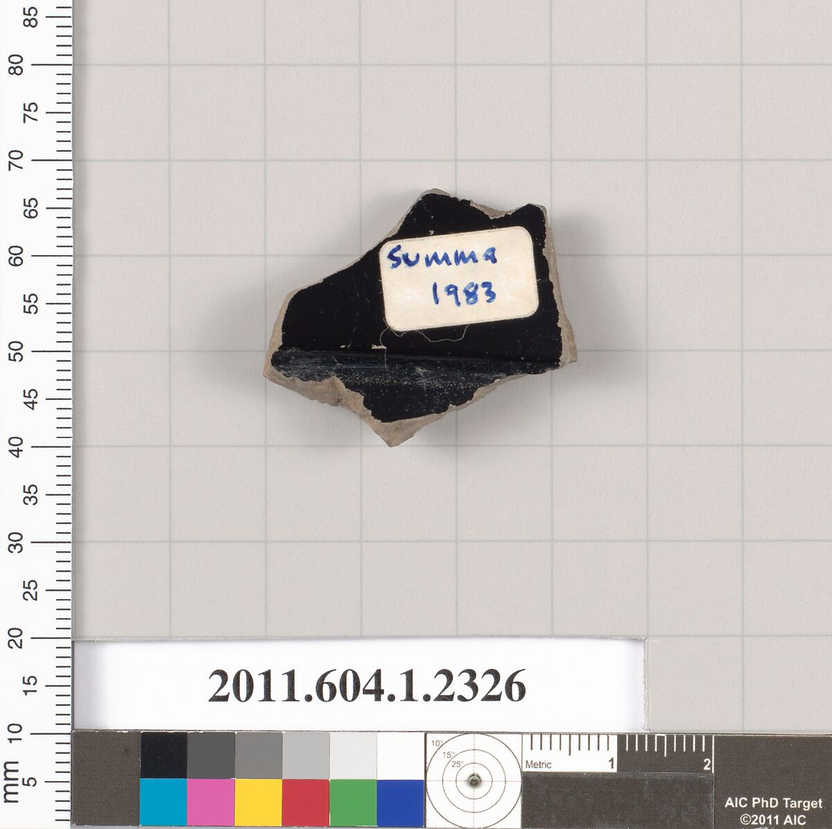 Terracotta fragment of a kylix (drinking cup), Terracotta, Greek, Attic