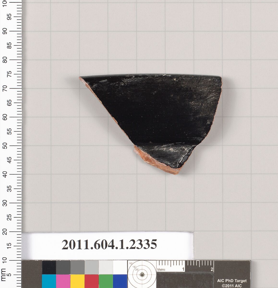 Terracotta rim fragment of a kylix (drinking cup), Terracotta, Greek, Attic