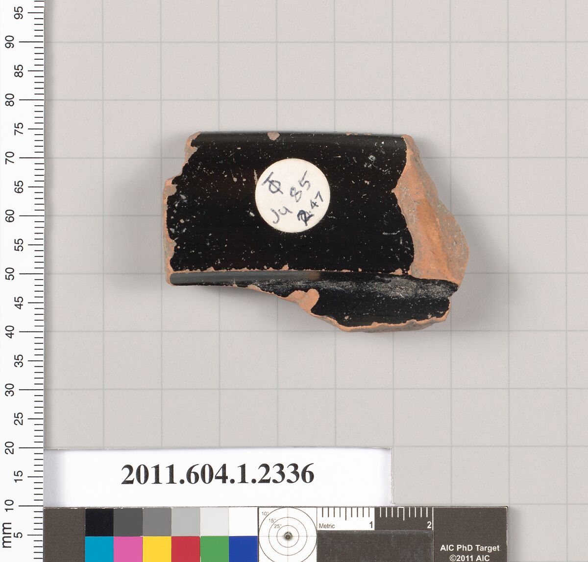 Terracotta rim fragment of a kylix (drinking cup), Terracotta, Greek, Attic