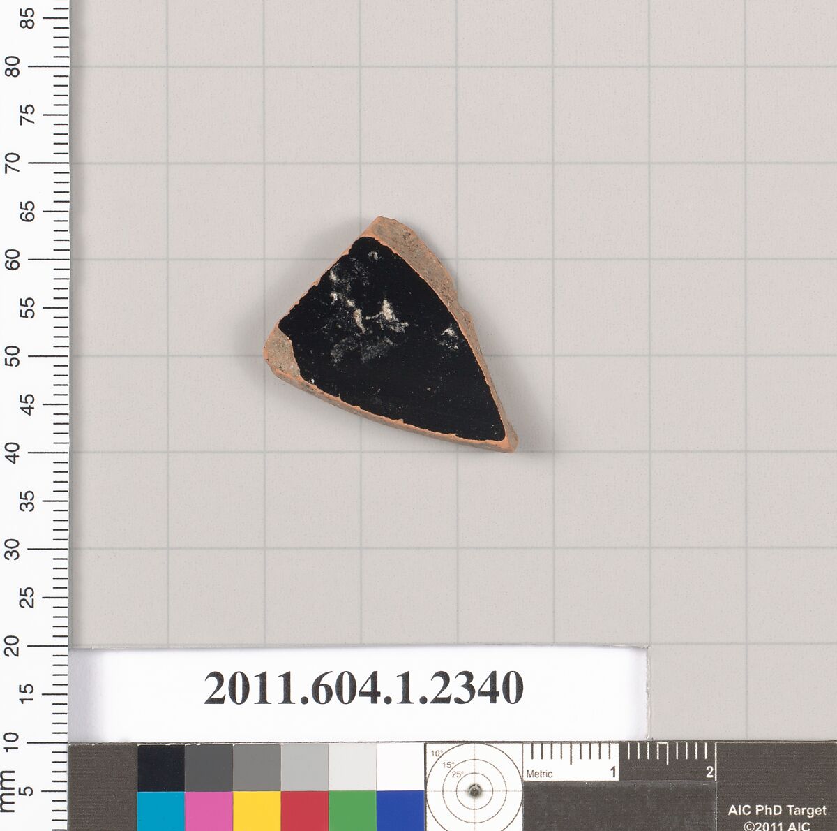 Terracotta fragment of a kylix (drinking cup), Terracotta, Greek, Attic