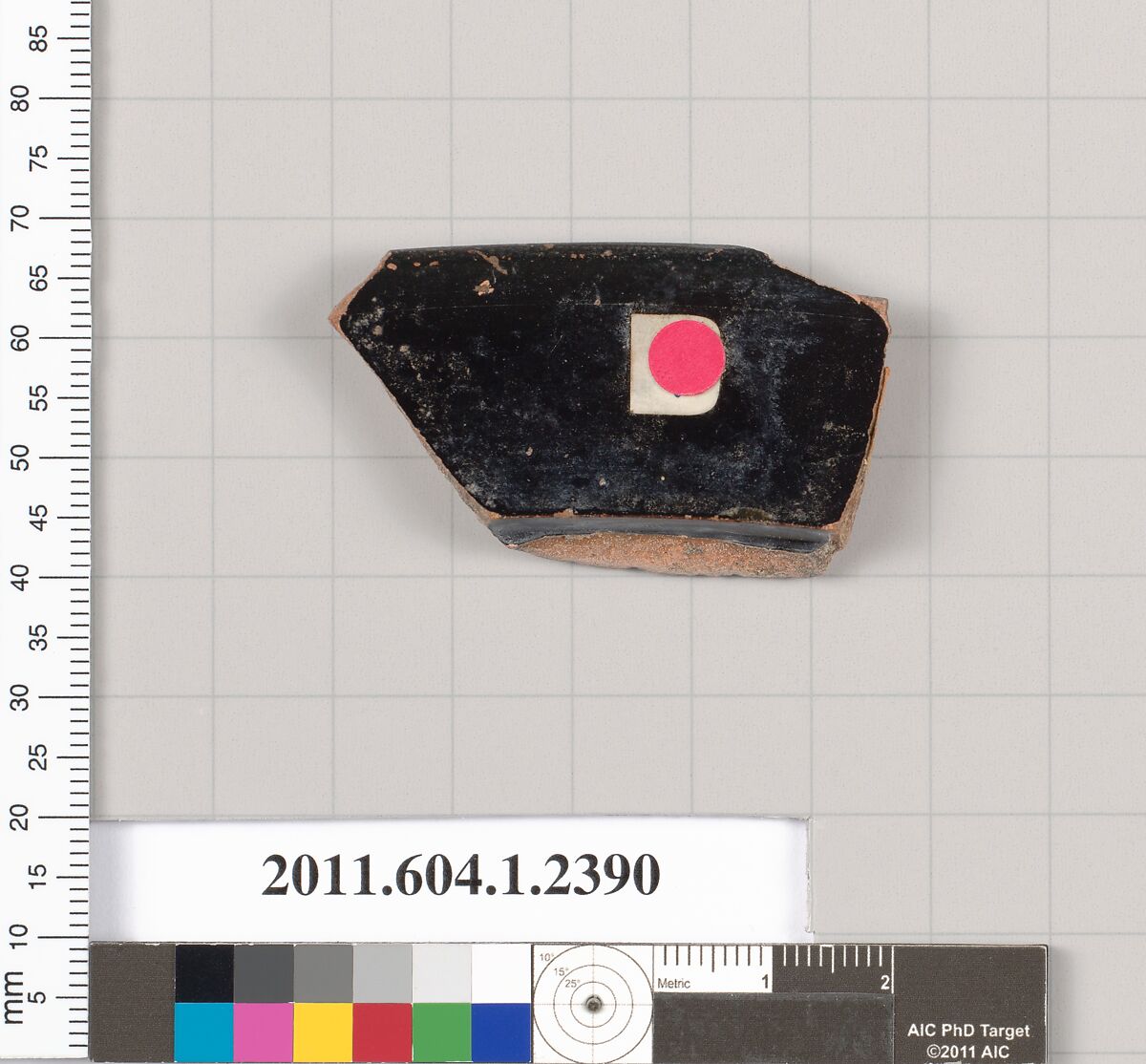 Terracotta rim fragment of a kylix (drinking cup), Terracotta, Greek, Attic