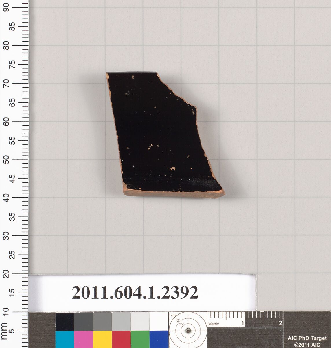 Terracotta rim fragment of a kylix (drinking cup), Terracotta, Greek, Attic