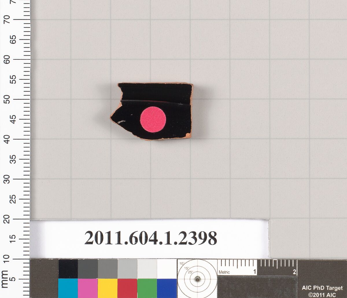 Terracotta fragment of a kylix (drinking cup), Terracotta, Greek, Attic