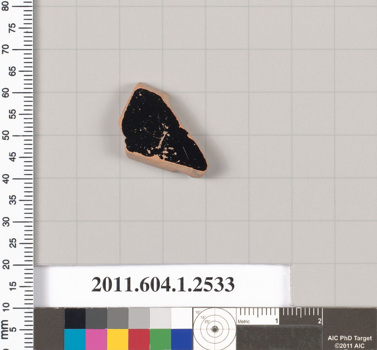 Terracotta fragment of a kylix (drinking cup), Terracotta, Greek, Attic