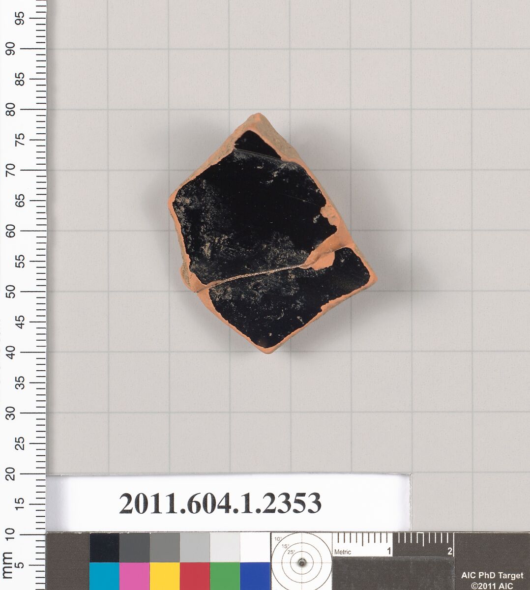 Terracotta fragment of a kylix (drinking cup), Terracotta, Greek, Attic
